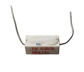 Resistor 0R68 1W 5% Porcelana