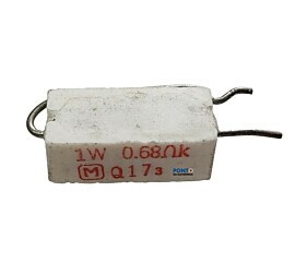 Resistor 0R68 1W 10% Porcelana Pre Formado Radial