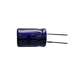 Capacitor Eletrolitico 1000uF x 6,3V RD 85º Capxon