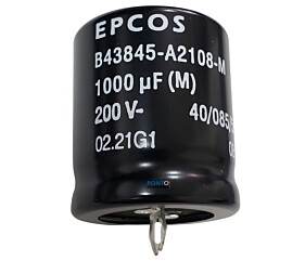 Capacitor Eletrolítico 1000uF x 200V RD 85º Snapin Epcos