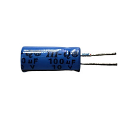Capacitor Eletrolítico 100uF x 10V RD 85º HI-Q
