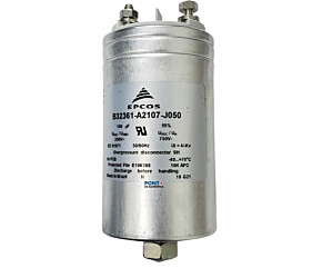 Capacitor Polipropileno 100uF x 250V Alumínio Com Parafuso de Fixação Epcos