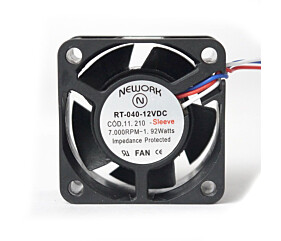 Cooler 40 x 40 x 20MM 12V 7000RPM 1.92W 3 Fios RT-040 11.210