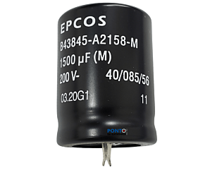 Capacitor Eletrolítico 1500uF x 200V RD 85º Snapin Epcos