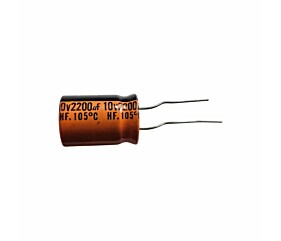 Capacitor Eletrolítico 2200uF x 10V RD 105º Axial 1