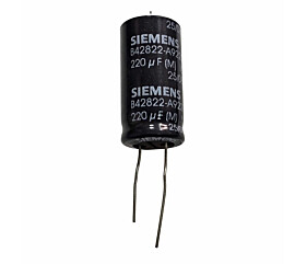 Capacitor Eletrolítico 220uF x 100V 85° B42822-A9227-M Bipolar Siemens 1