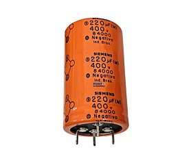 Capacitor Eletrolítico 220uF x 400V RD Negativo 84000 Siemens