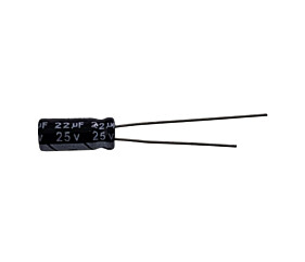 Capacitor Eletrolítico 22uF x 25V RD 105º Hyncdz