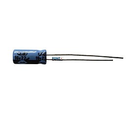 Capacitor Eletrolítico 22uF x 16V