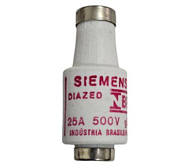 Fusível 25A 500V Diazed Retardado 5S B2 81 Siemens