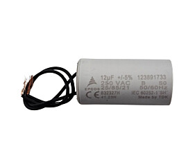Capacitor Polipropileno 12uF x 250Vac 50/60Hz Plástico Fio Epcos