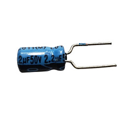 Capacitor Eletrolitico 2,2uf X 50V RD 85º Mini llelon Azul