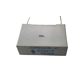Capacitor Poliéster 330K x 130V = Supressor X1 0,33uF/K 130VCA