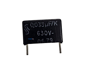 Capacitor Poliéster 33nF x 630V = 0,033uF/K 630V