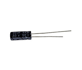Capacitor Eletrolítico 33uF x 50V RD 85° Jwco