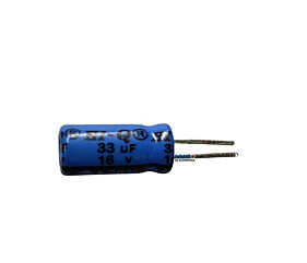 Capacitor Eletrolítico 33uF x 16V