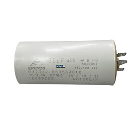 Capacitor Polipropileno 35uF x 440/450Vac 50/60Hz Plástico Faston Epcos