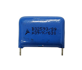 Capacitor Poliéster 390K x 630V = u39/K/630 Epcos