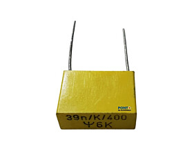 Capacitor Poliéster 39K X 400V Importado = 39N/K/400