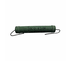 Resistor 3K9 15W 10% Axial Porcelana Verde