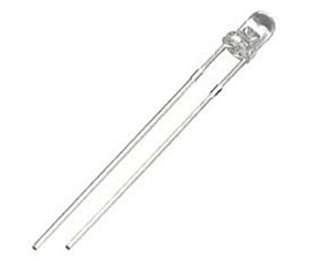 Led 3MM Branco Acende Vermelho 800-1000MCD