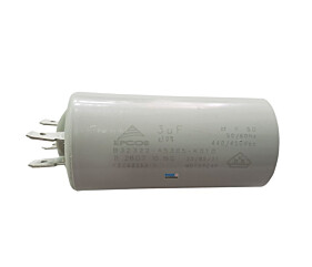 Capacitor Polipropileno 3uF x 440/450Vac 50/60Hz Plástico Faston Epcos