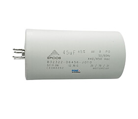 Capacitor Polipropileno 45uF X 440/450Vac 50/60Hz Plástico Faston Epcos
