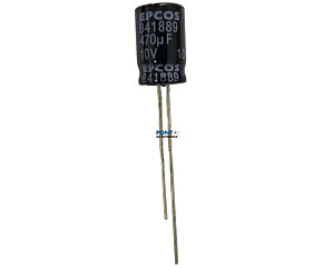 Capacitor Eletrolítico 470uF x 10V RD 105º Epcos B41889
