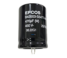 Capacitor Eletrolítico 470uF x 450V RD 105º Snapin Epcos