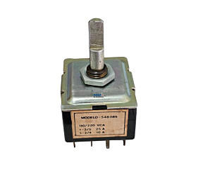 Chave Seletora 548089 110/220Vca 1-3/5 25A 1-2/4 10A Robertshaw