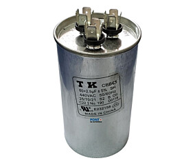 Capacitor Polipropileno Duplo 60+2.5uF x 440Vac CBB65 TK
