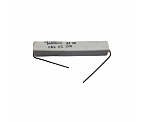 Resistor 6K2 10W 5% Axial Porcelana