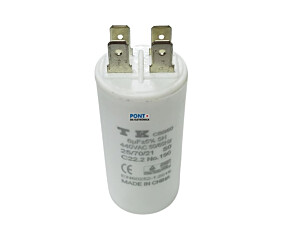 Capacitor Polipropileno 6uF x 440Vac 50/60Hz Plástico Faston CBB60 TK