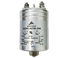 Capacitor Polipropileno 70uF x 250V Alumínio Com Parafuso de Fixação Epcos B32361-A2706-J050