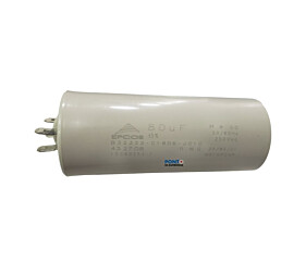 Capacitor Polipropileno 80uF x 250Vac 50/60Hz Plástico Faston Epcos