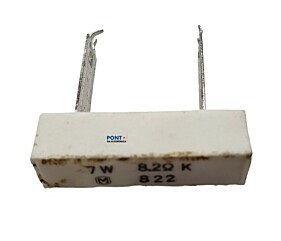 Resistor 8R2 7W Radial Porcelana 