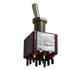 Chave Alavanca Metálica On On 1A 250Vac 3A 120Vac 17301 9 Terminais Mar-Girius