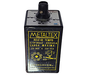 Rele de Tempo CTF1RA4 - 220VCA 2A 250Vca Metaltex