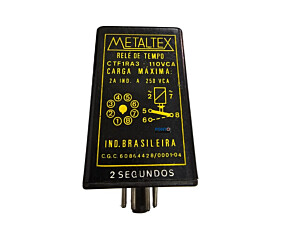 Rele de Tempo CTF1RA3 - 110VCA 2A 250Vca Metaltex