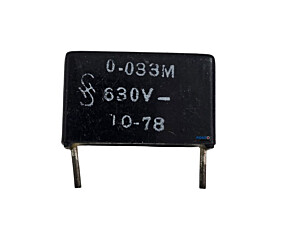 Capacitor Poliéster 33nF x 630V = 0,033M 630V Thonsom
