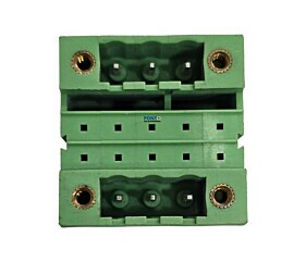 2EDGOHM-5.08 Borne 15A 300V Macho Verde 90º Degson