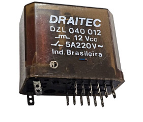 Rele DZL040012 5A 220V 12Vcc Draitec
