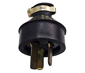 Plug de Borracha Macho 3Pinos Chatos 25A 500V Prime
