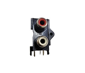 Jack Rca Dupla Vertical Com Furo