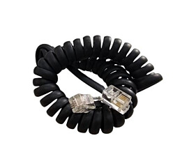 Cabo Telefônico Spiral Com Conector RJ11 Preto