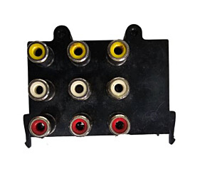 Tomada Rca Vertical 9 Vias