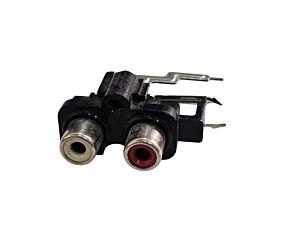 Borne Rca Dupla Com Furo