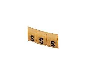 Anilha Identificadora Marcador de Cabos Furo 4MM Letra S