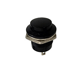 Chave Botão R13-507 2 Terminais Sem Trava Preta