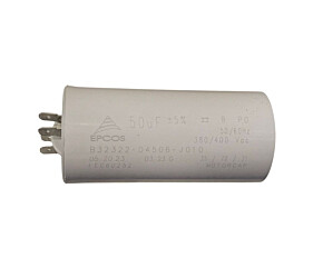 Capacitor Polipropileno 50uF x 380/400Vac 50/60Hz Plástico Faston Epcos